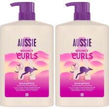 Aussie Bouncy Curls Dalgalı ve Kıvırcık Saçları Arındıran ve Nemlendiren Şampuan 1000ML (2 Paketi)