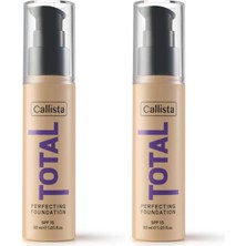 Callista Total Perfecting Fondöten 220 Natural (2 Paketi)
