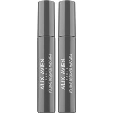 Ayarlanabilir Hacim Topaklanma Karşıtı Besleyici Etkili Siyah Maskara - Volume Mascara (2 Paketi)