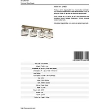 AV-60230-4EY Eskitme Kaplama Modern Avize E27 Metal Kristal 80X15CM