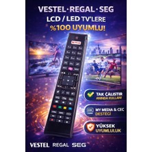 Polybotum Vestel Regal Seg Netflix Tuşlu Tv Kumandası – LCD LED Tüm Modellerle Uyumlu