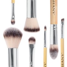 Shany I Love Bamboo - 7 Parça Petite Pro Bambu Fırça Seti, Taşıma Çantalı