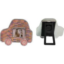 Digitronix Pembe Arabalı Bebek Magnet Çerçevesi