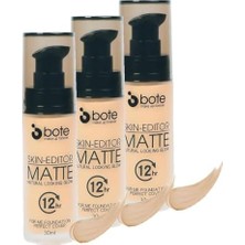 Bote Makeup Skin-Editor Natural Looking Glow For Me Foundation 03 (3 Paketi)