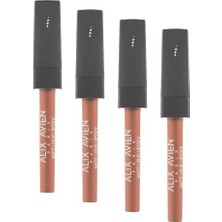 Uzun Süre Kalıcı Dağılma Yapmayan Nemlendirici Dudak Kalemi - Lipliner Pencil 18 Raspberry Marmalade (4 Paketi)