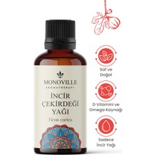 Monoville İncir Çekirdeği Yağı 30 ml Soğuk Sıkım Saf ve Doğal (Fig Seed Oil)