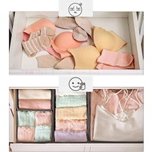 Iç Giyim Saklama Kutuları, 6'lı Set, Çekmece Düzenleyici, Kumaş Kutular, Saklama Sepetleri, Görünümlü Keçe Kumaş, Çorap, Kravat, Şal Için Uygun, Gri