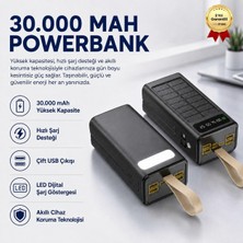 Hızlı Store Powerbank 30,000 mAh Ultra Güçlü Taşınabilir Powerbank Hızlı Şarj Dahili Kablolu LED Gösterge Taşınabilir Şarj Cihazı