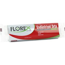 Florex Klasik Seri Endüstriyel Orta Çöp Torbası Yıldız Katlama 5 Rulo x 20 (100 Adet)