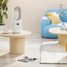 HP-F29 Sessiz Pervanesiz 106 Derece Döner USB Şarjlı Masaüstü Fan – Bluetooth Hoparlör Gece Lambası 3'ü 1 Arada Akıllı Tasarım 33 cm