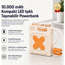 Hızlı Store 10.000 mAh Kompakt LED Işıklı Taşınabilir Powerbank