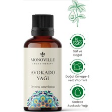 Monoville Avokado Yağı 30 ml Soğuk Sıkım Saf ve Doğal (Avocado Oil)