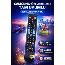 Polybotum Samsung Tüm Modellerle Uyumlu Akıllı Kumanda 1078 – Smart Tv, Led, Lcd, Uhd, 4K Uyumlu