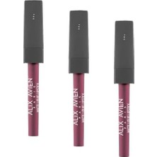 Uzun Süre Kalıcı Kadifemsi Kuruma Yapmayan Mat Likit Ruj - Lipstick 518 Burgundy (3 Paketi)