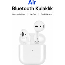 Ebotek Air Android ve IOS İphone Uyumlu Kablosuz Mikrofonlu Bluetooth Kulaklık İphone Samsung Xiaomi Redmi Oppo Realme Uyumlu Beyaz