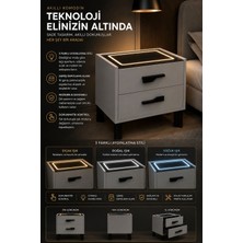 Diamond Beyaz Ledli Komodin
