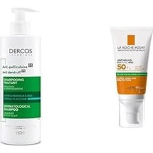 Uzman Cilt ve Saç Bakım Seti: Anthelios Yüz Güneş Kremi 50 ml + Dercos Kepek Karşıtı Şampuan 390 ml