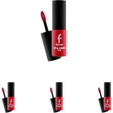 Lip & Cheek Tint - Mat ve Kalıcı Su Bazlı Likit Dudak/yanak Renklendiricisi 001 Scarlet Ruby (4 Paketi)