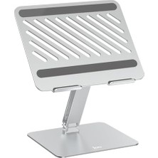 BYZ Store Juo Alüminyum Notebook Standı Yükseklik ve Eğim Ayarlı Ergonomik Metal Laptop Standı 11-17 Inch Arası Notebook Dizüstü Bilgisayar Standı, Ayarlanabilir