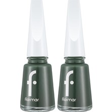 Klasik Parlak Bitişli Yüksek Pigmentli Oje Nail Enamel 453 Khaki Green New (2 Paketi)