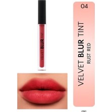 Cosmetics Velvet Blur Tint Kadife Bitişli Nemlendirici Mat Ruj - 04 Red - Pembe