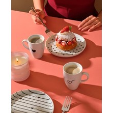 Porselen Pretty 2 Parça Mug Bardak