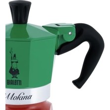 - Italia: 1 Cup Ocak Üstü Espresso Pişirici - 40ML - Karma Renk - Alüminyum Gövde - Patentli Güvenlik Valfi - Tüm Ocak Türleri Için Uygundur (Indüksiyon Hariç)