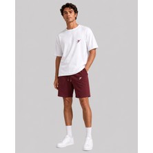 Backlain Mod Style Logo Erkek Oversize 2'li Takım Şort %100 Pamuk Rahat Kalıp