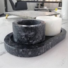 Empressco Doğal Mermer Baharatlık ve Tepsi Seti, Şık ve Zarif Tasarım