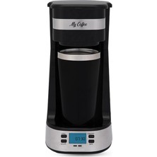 Mycoffee MC-107 Çelik Termos Bardaklı, 420ML Kapasiteli, LCD Ekranlı, 750W, Programlanabilir, Otomatik Filtre Kahve Makinesi