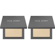 Kompakt Pudra - 12 Saate Kadar Kalıcılık - Nötr Cilt Alt Tonu - Compact Powder 04 Light Ivory (2 Paketi)