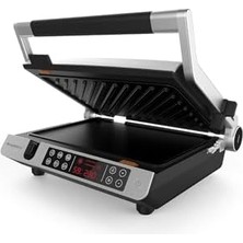 Gem Titan Izgara & Tost Makinesi – 2000 W, 340×240 Mm, LCD Dokunmatik Kontrol