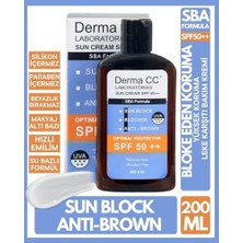 Derma cc Laboratorıes Sba(Sun Block+Blockage+Antibrown) Güneş Kremi Spf 50++, 200 Mililitre