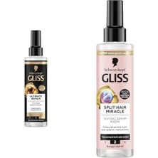 Oil Elixir Besleyici Sıvı Saç Bakım Kremi 200 ml + Gliss Split Hair Miracle Kırık Uçları Mühürleyen Sıvı Saç Bakım Kremi 200 ml
