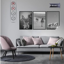 Akıllı Kağıt Statik Tutunma Özellikli Tablo - Poster Hayvan (Model- 17)