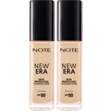 Cosmetics New Era Skin Protecting 110 Soft Ivory Nemlendirici Etkili Spf 50 Hyaluronik Asitli Fondöten (2 Paketi)