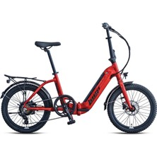 Kron Loop Urban 20 Jant 7 Vites H.disk Katlanır Elektrikli Bisiklet Kırmızı Gri Sıyah
