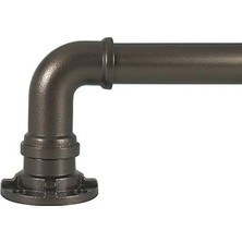 Endüstriyel Sarma Teleskopik Perde Çubuğu Seti, 91,44-183,88 Cm, Bronz