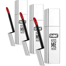 Kiss Me More Uzun Süre Kalıcı & Parlak Bitişli Likit Ruj 011 Candy (3 Paketi)