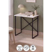 Bofigo 75X52 cm Çalışma Masası Bilgisayar Masası Çocuk Çalışma Masası Ders Masası Nazım Beyaz
