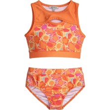 OZMOZ +50 Uv Korumalı Turuncu Kız Çocuk Yüzücü Bikini