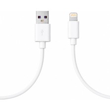Arbaks Lightning iPhone Şarj Kablosu 5A Hızlı Şarj Usb-A Uyumlu Dayanıklı Data Kablosu Beyaz