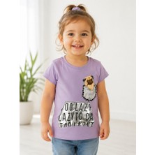 Stsahra  Kız Çocuk Mor T-Shirt