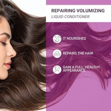 Kolajen & Keratin Sıvı Saç Kremi – Durulanmayan, Onarıcı & Dolgunlaştırıcı Etki, Bitkisel Kompleks B19, 200 ml