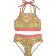 OZMOZ 50 Uv Korumalı Kahverengi Kız Çocuk Yüzücü Bikini
