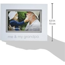 Me And My Grandpa Sentiment Bebek Resim Çerçevesi, Bebek Hatırası Fotoğraf Çerçevesi, Cinsiyetsiz Bebek Kreş Dekoru, Büyükanne ve Büyükbaba Hediyesi, Beyaz
