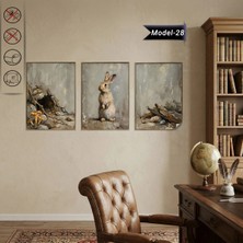 Akıllı Kağıt Statik Tutunma Özellikli Tablo - Poster Hayvan (Model- 28)