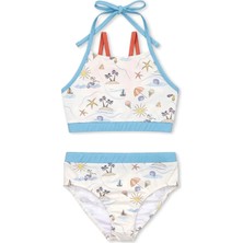 OZMOZ 50 Uv Korumalı Beyaz Kız Çocuk Yüzücü Bikini