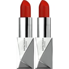 Alix Avien Uzun Süre Kalıcı Nemlendirici Pürüzsüz Etkili Yarı Mat Ruj Satin Lipstick 826 Allure Red (2 Paketi)