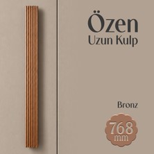 Badem10 Özen (1 Adet) Metalik Bronz Renk Çizgili Çekmece Kulp 768 mm Modern Uzun Dolap Mobilya Kulbu Kulp